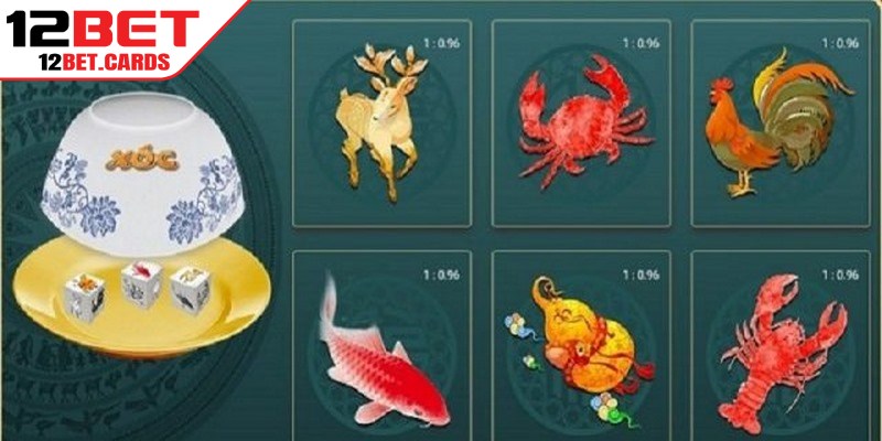 Bầu cua online 12BET là phiên bản cải tiến của trò chơi dân gian Bầu Cua Tôm Cá
