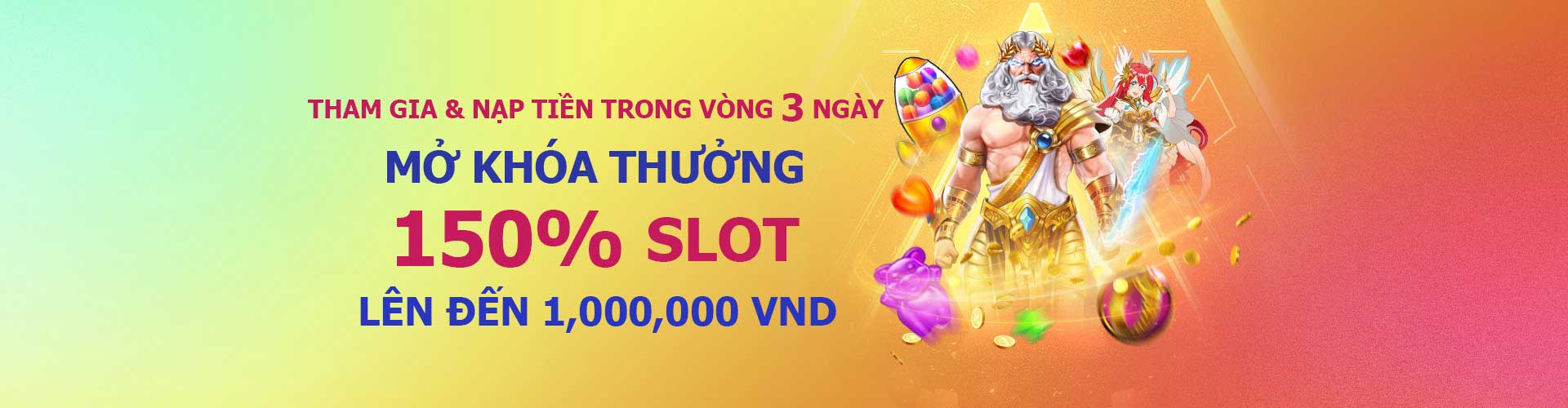 Tham gia nạp tiền 12bet trong 3 ngày thưởng 150% slots lên đến 1,000,000 VND